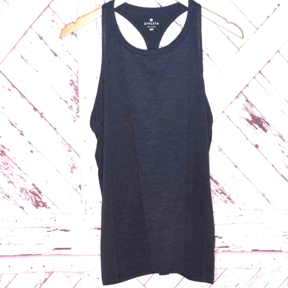 Athleta Tops - Athleta Dark Navy Blue Racerback Tank Top